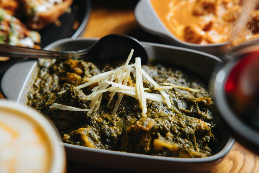 Saag: mustard greens, spinach, fenugreek and whatever is in season
