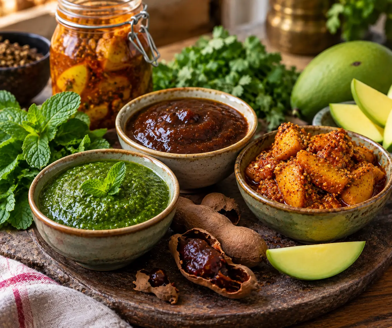 Mint, tamarind, mango: what Indian chutneys and pickles actually are